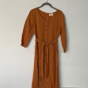Bella Ella orange Button-Down Dress
